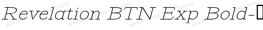 Revelation BTN Exp Bold字体转换